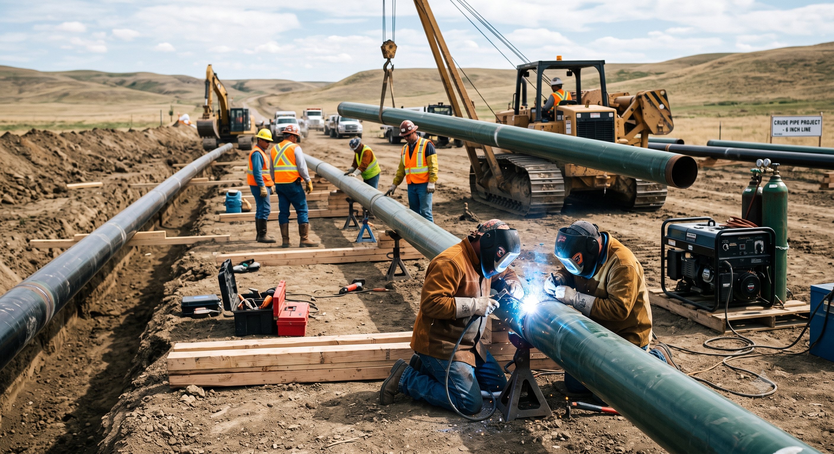 6 inch Pipeline Rig to Well